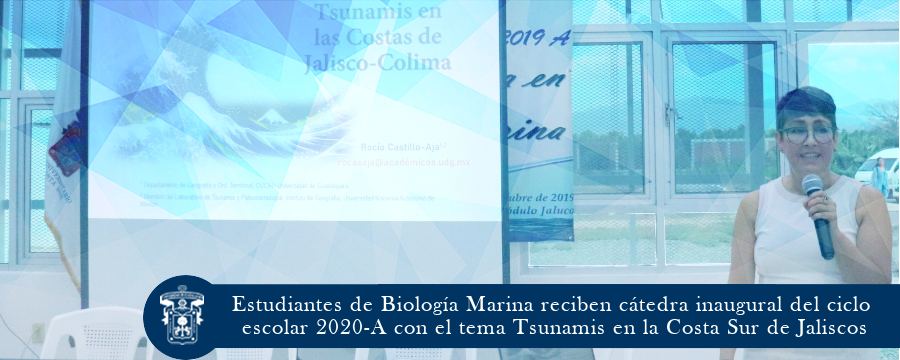 Estudiantes de Biología Marina reciben cátedra  con el tema Tsunamis en la Costa Sur de Jalisco