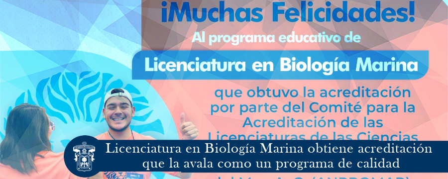 Licenciatura en Biología Marina obtiene acreditación que la avala como un programa de calidad
