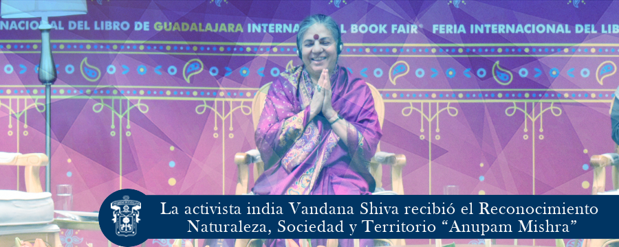 Vandana Shiva recibió el Reconocimiento Naturaleza, Sociedad y Territorio