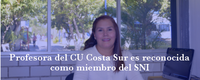 Banner: Profesora del CU Costa Sur reconocida por el SNI