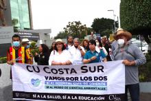 Comunidad del CU Costa Sur marcha en favor de la autonomía universitaria