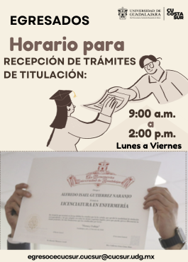 Horario recepción de trámites titulación