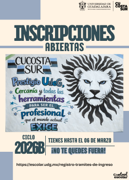 Inscripciones abiertas 26-A