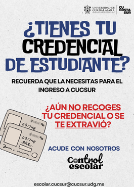 Credencial de estudiante acceso 26-A