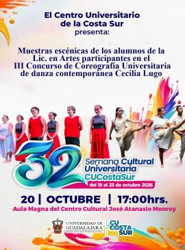 Muestras escénicas de los alumnos de la Lic. en Artes