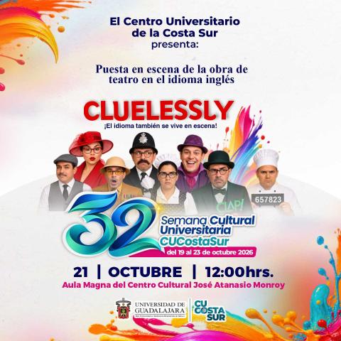Puesta en escena de la obra de teatro en el idioma inglés "Cluelessly"
