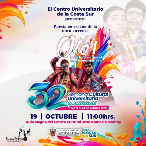 Puesta de escena de la obra circense "Olé¡" 