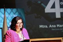 Rectora de CUCostaSur destaca carrera de Medicina, Vacunación y Comedor Universitario en su cuarto Informe de Actividades.