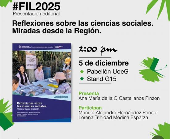 El Centro Universitario de la Costa Sur te invita a la presentación del libro: “Reflexiones sobre las ciencias sociales. Miradas desde la Región.”